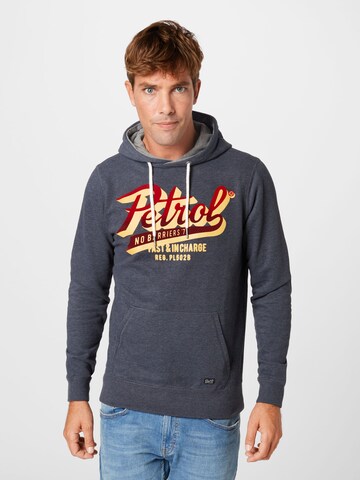 Petrol Industries Sweatshirt in Blue: front