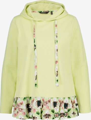 Sweat-shirt Ulla Popken en jaune : devant