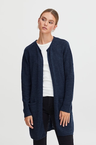 PULZ Jeans Strickjacke 'ASTRID' in Blau: predná strana