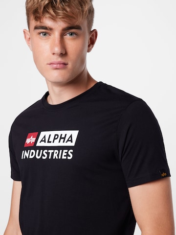 ALPHA INDUSTRIES Shirt in Zwart