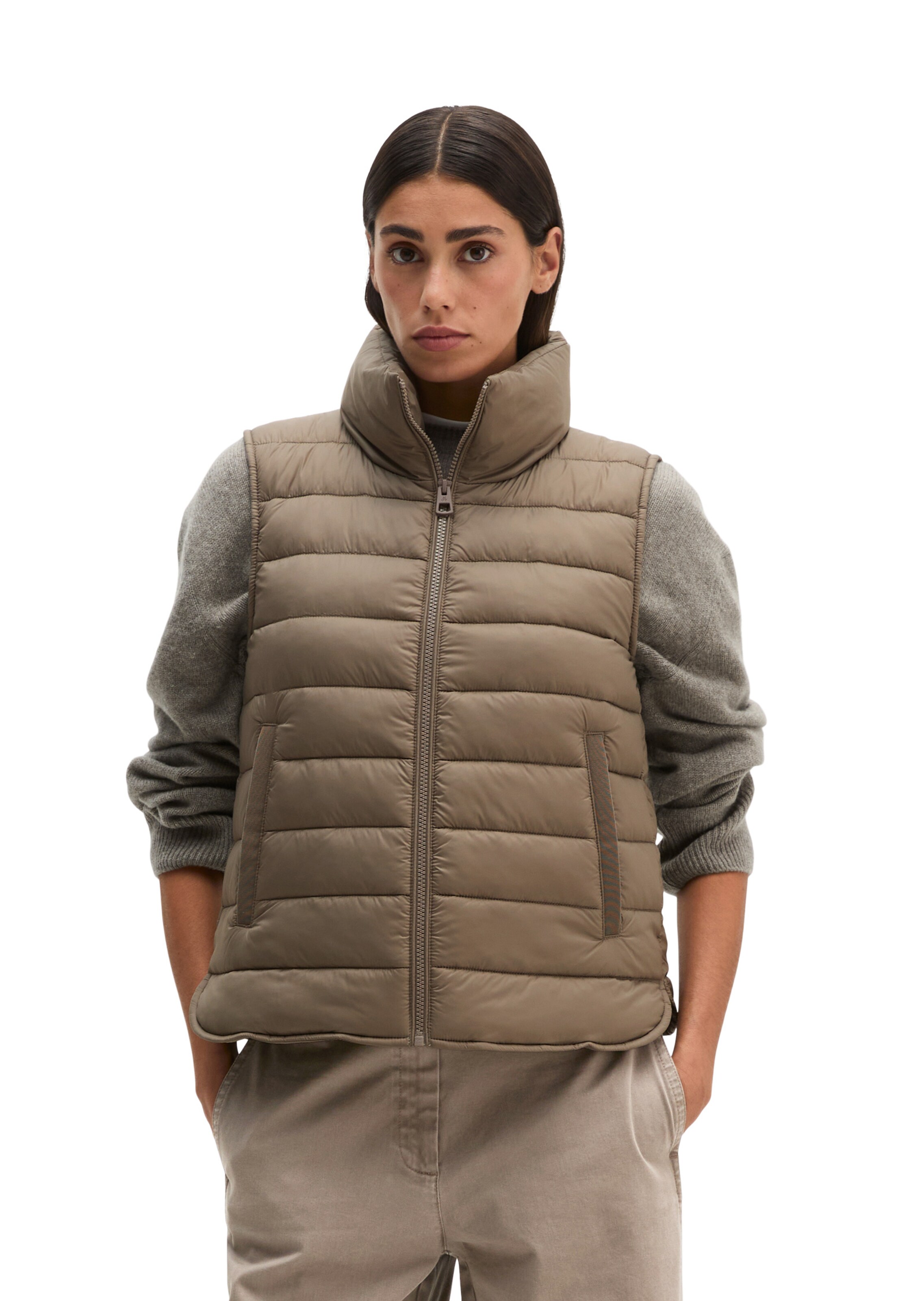Marc O'Polo Vest in Brown: front