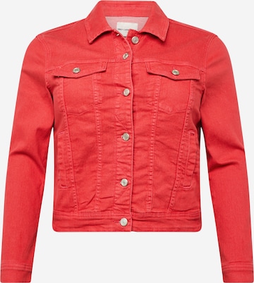 ONLY Carmakoma Between-Season Jacket 'LOCK' in Red: front