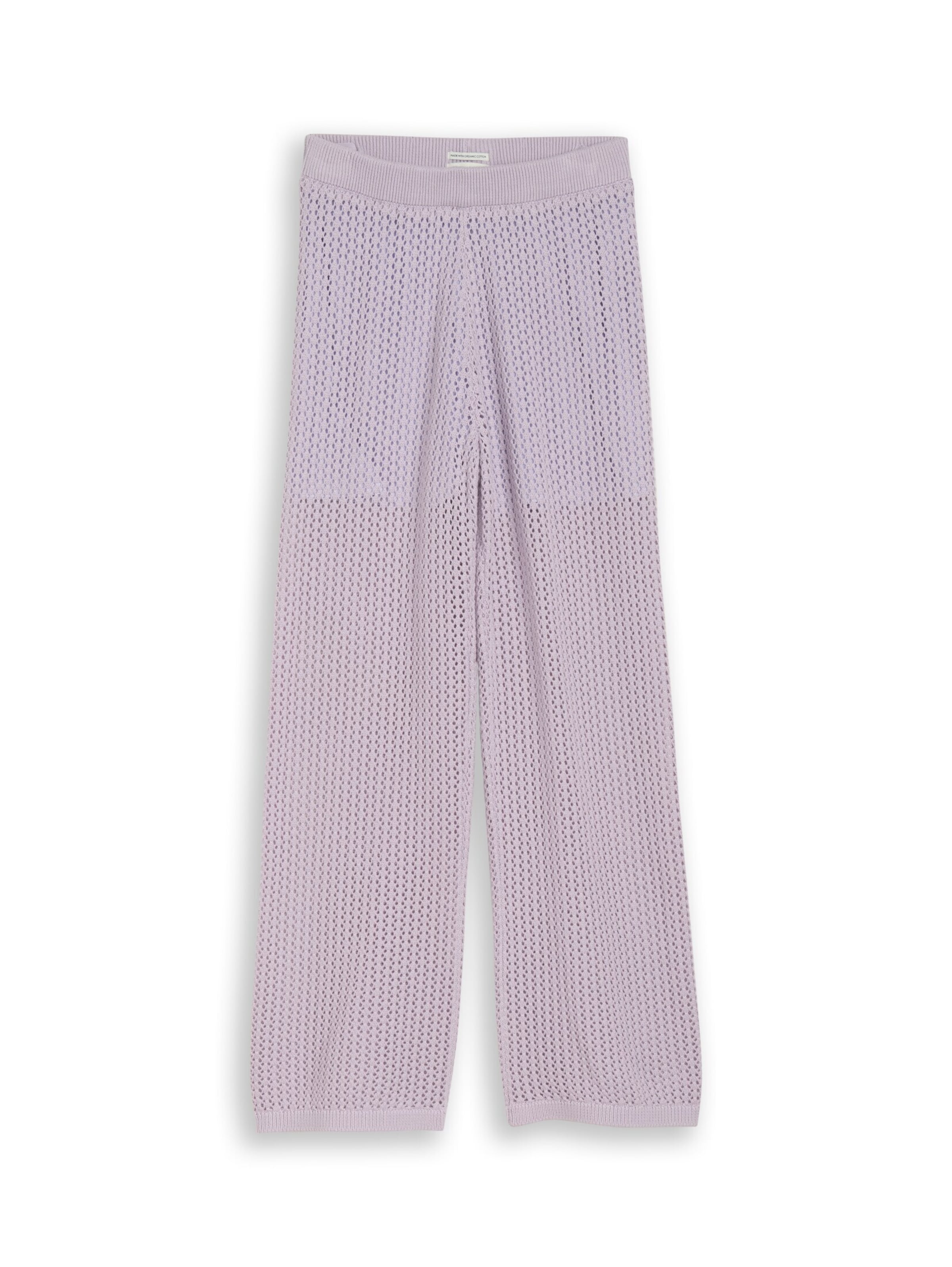 TOM TAILOR Wide leg Trousers in Purple: front