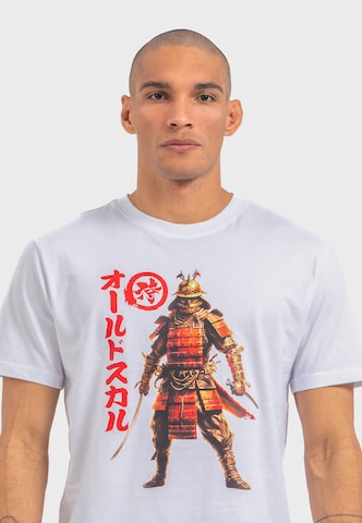 Oldskull Shirt 'Asian Shogun Legacy Graphic' in White