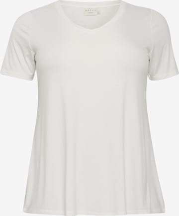 balta KAFFE CURVE Marškinėliai 'Jena': priekis