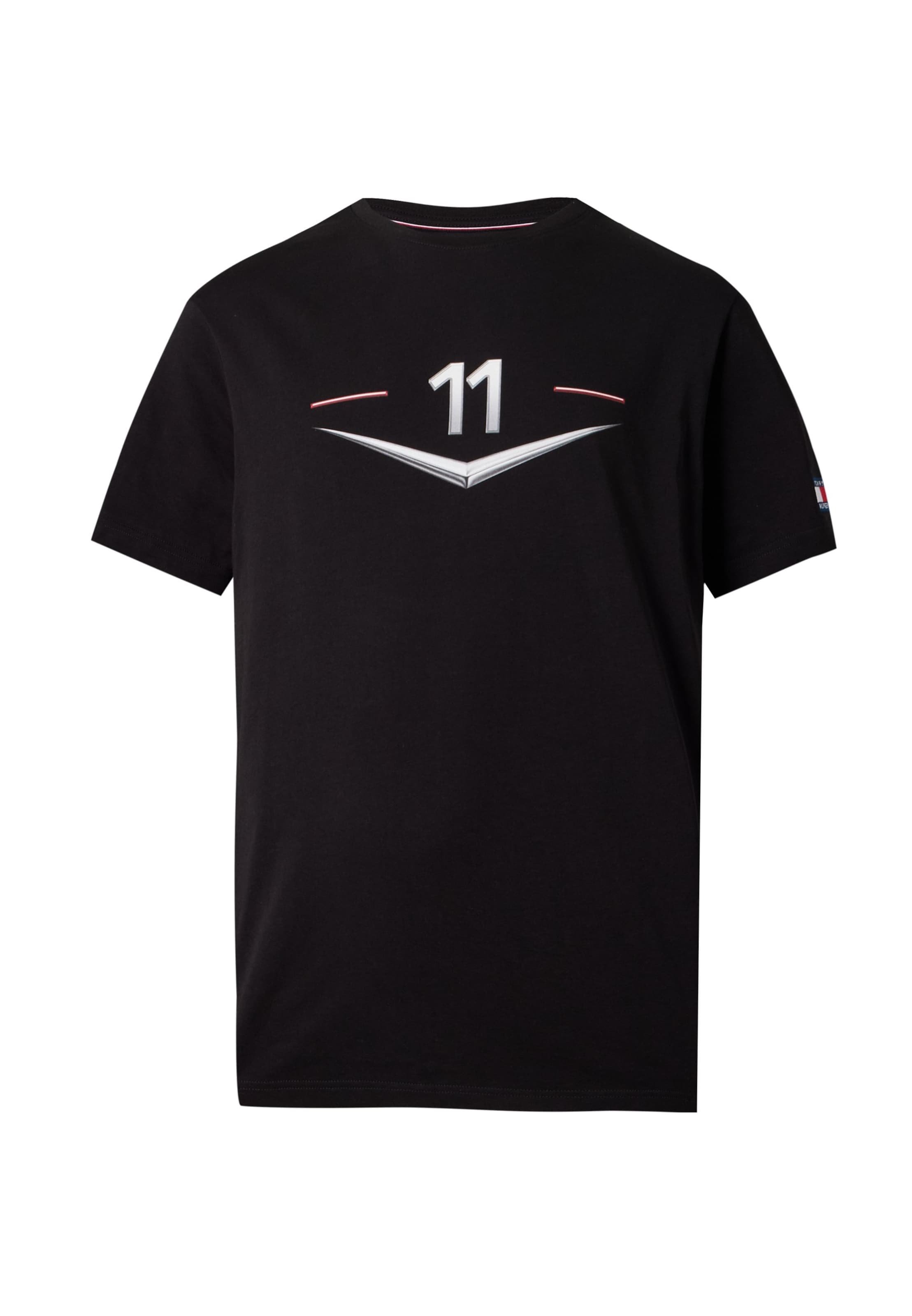 Maglietta 'TH X CF1 DRIVERS CHEVRON' di TOMMY HILFIGER in nero: frontale