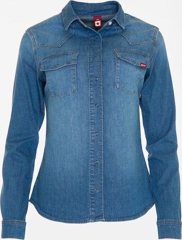 BIG STAR Blouse 'NORRA' in Blauw: voorkant