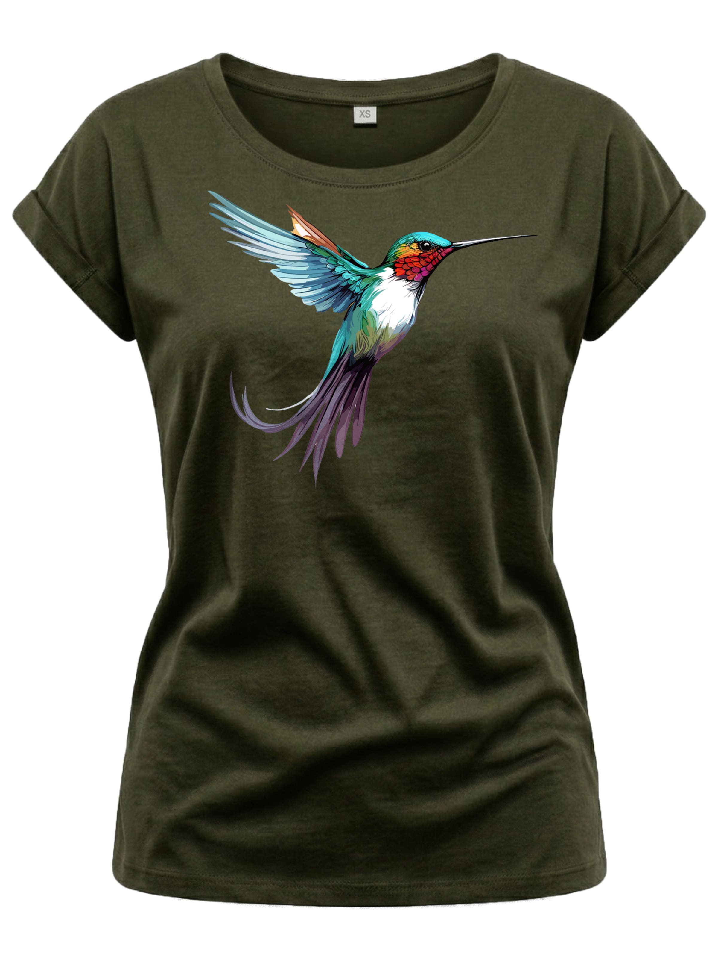 MAKAYA Shirt 'Kolibri' in Green: front