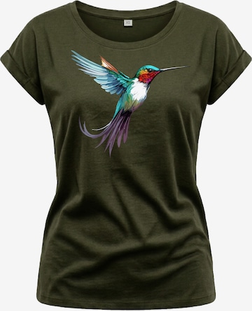 MAKAYA Shirt 'Kolibri' in Green: front