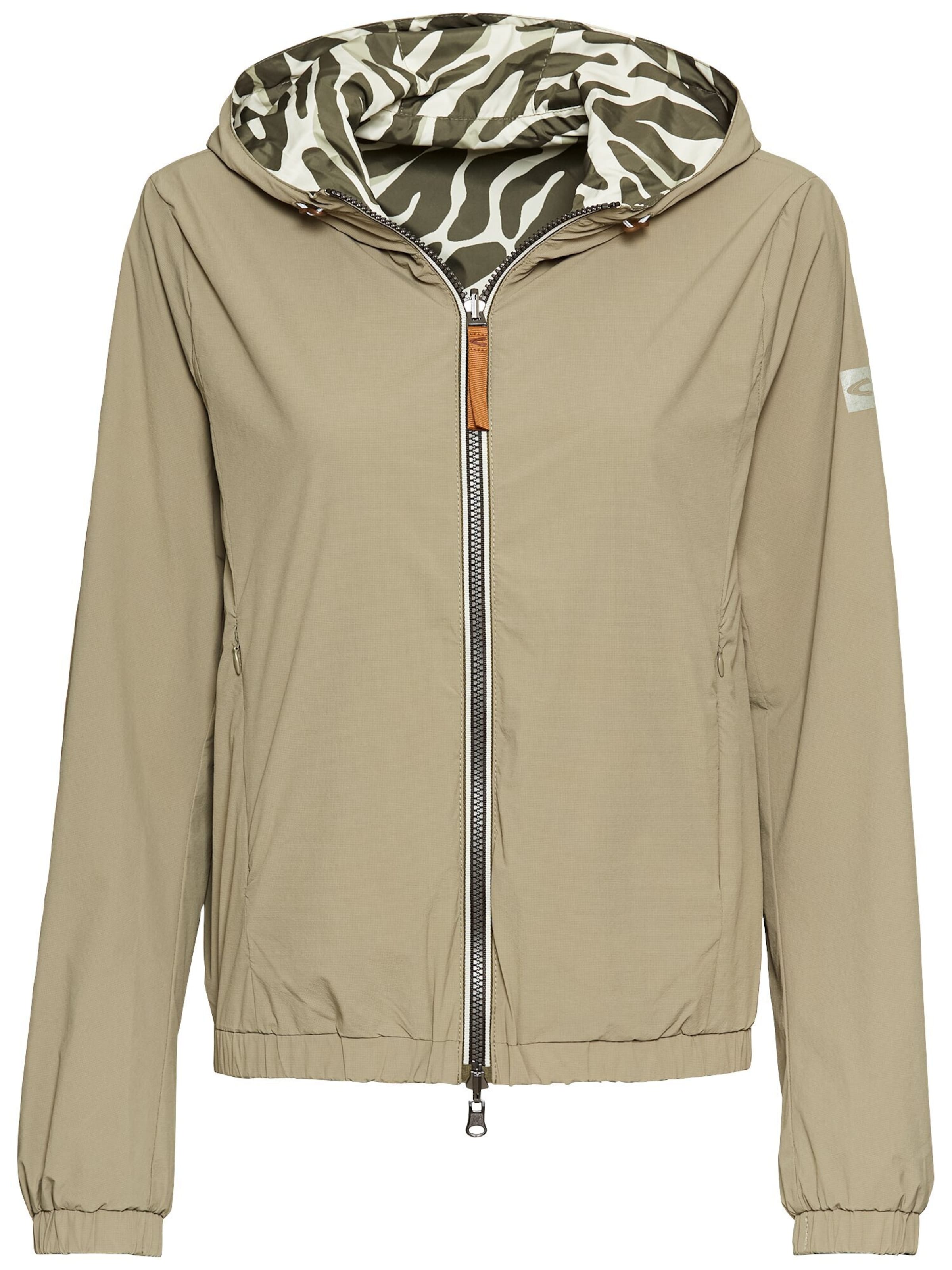 CAMEL ACTIVE Wendejacke mit Allover-Print und unifarbener Seite in Grün: Vorderseite