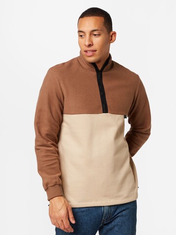 Rotholz Sweatshirt 'Divided' in Beige: front