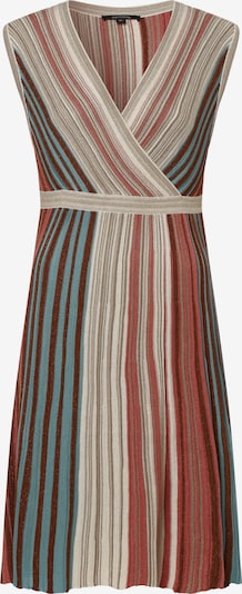 COMMA Kleid in beige / hellblau / braun / rostrot, Produktansicht