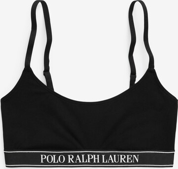 Polo Ralph Lauren BH ' SCOOP BRALETTE ' in Zwart: voorkant