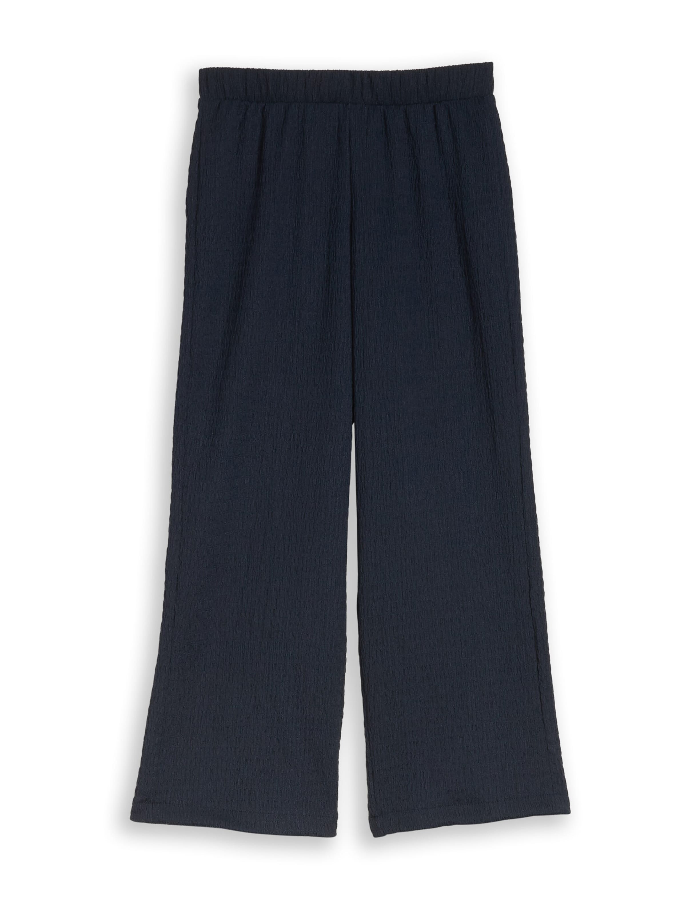 TOM TAILOR Wide leg Broek in Blauw: voorkant