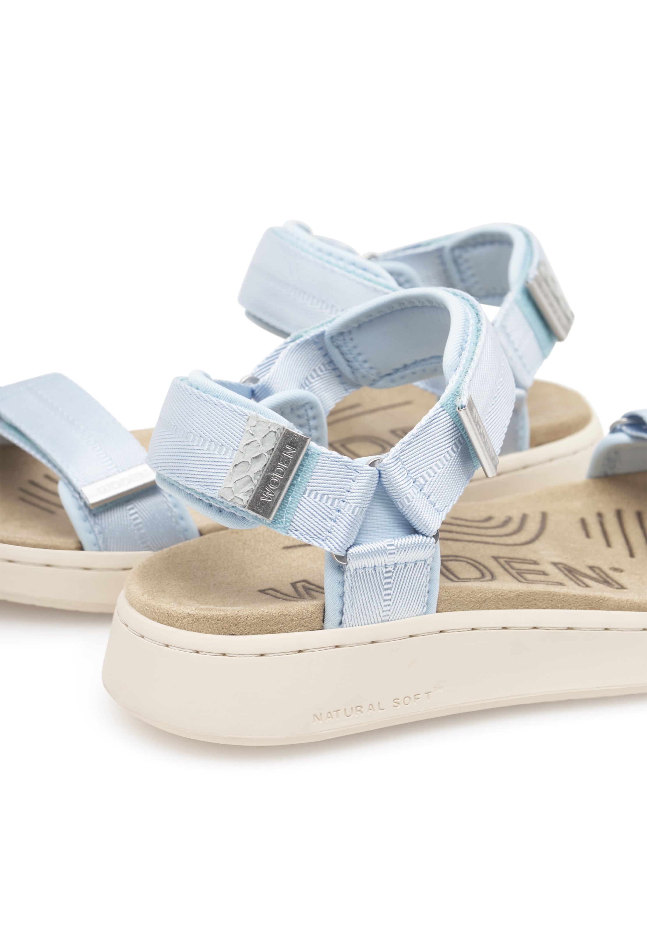 WODEN Sandaal 'Line' in Blauw