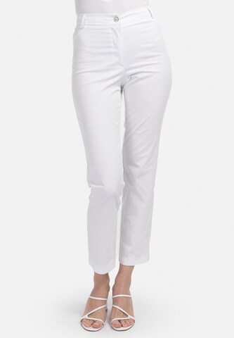 Coupe slim Pantalon HELMIDGE en blanc : devant