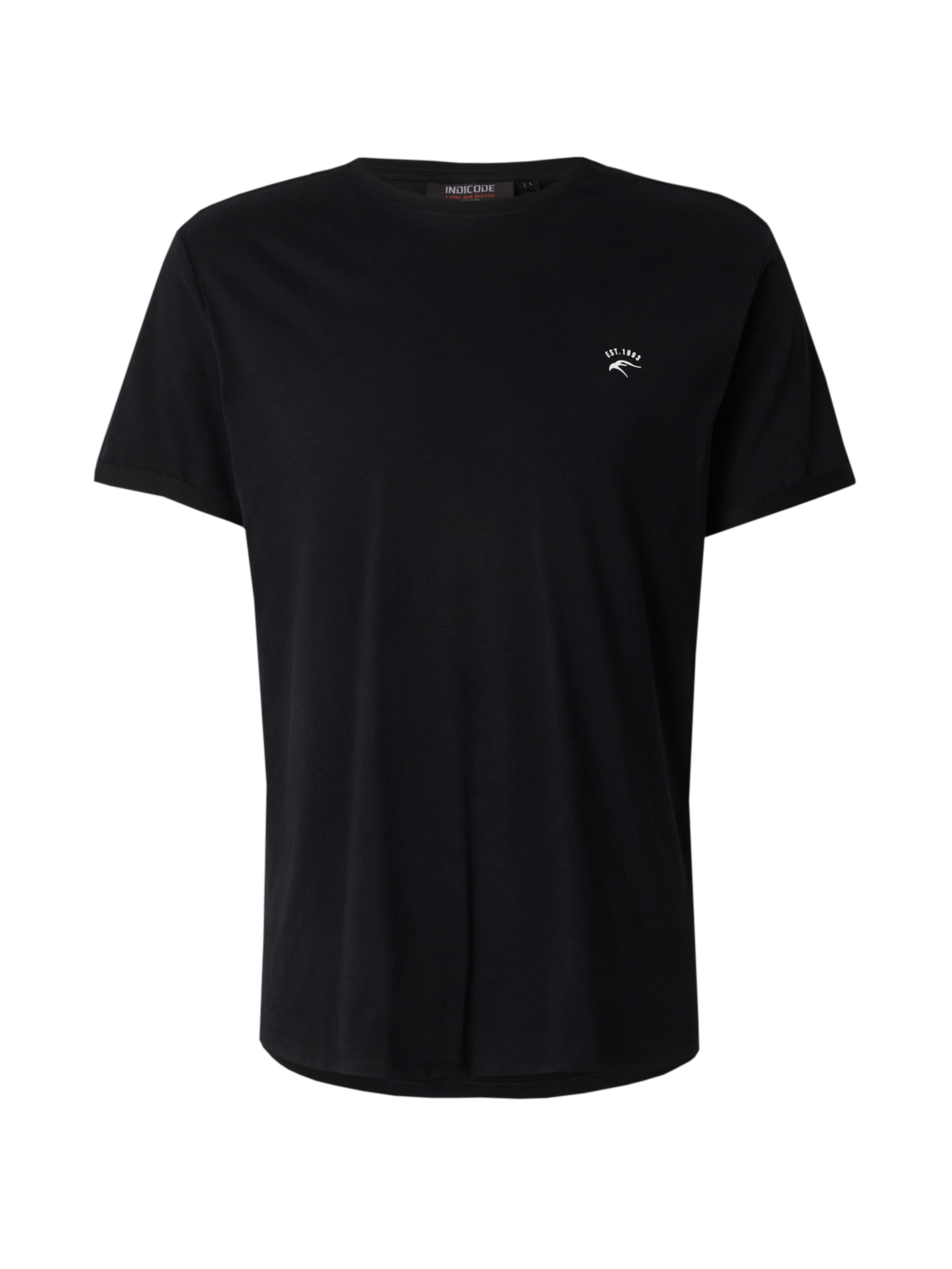 INDICODE JEANS Футболка 'Kloge' в Черный: спереди