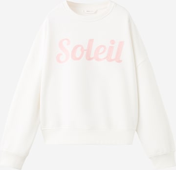 MANGO KIDSSweater majica 'SOLEIL' - bijela boja: prednji dio