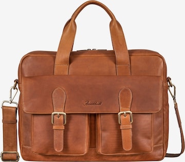 Benthill Briefcase in Brown: front