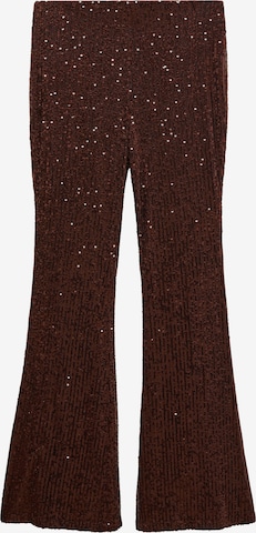 évasé Pantalon 'XLENJUEL' MANGO en marron : devant