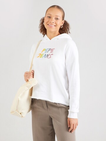 Pepe Jeans Μπλούζα φούτερ σε λευκό: μπροστά