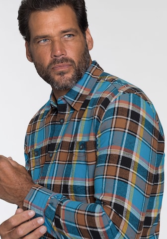 Man's World Regular fit Button Up Shirt in Blue