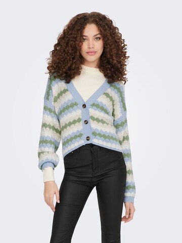 JDY Knit Cardigan in Blue: front