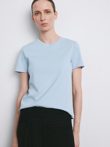 MANGO Tričko 'RITI' – modrá: přední strana