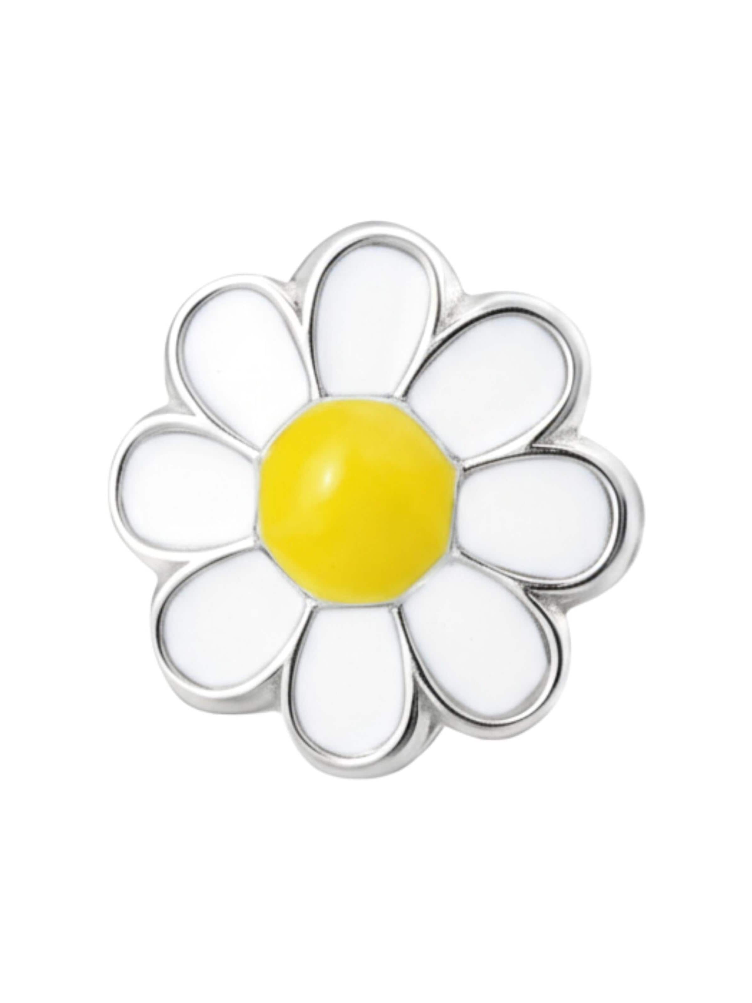 Maxte Earrings 'Kinder-Ohrstecker Silber-Blume mit Epoxy' in Yellow