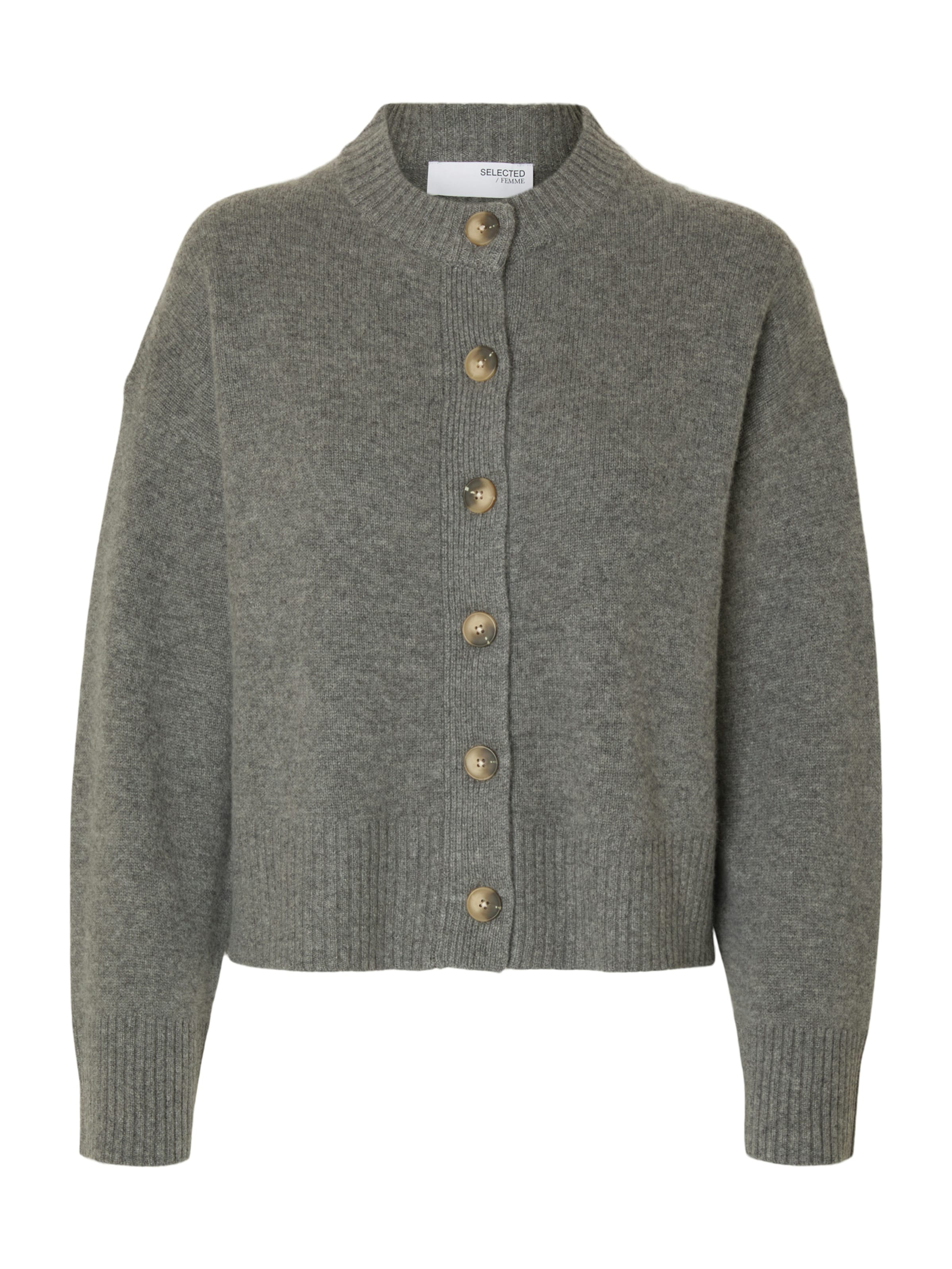 SELECTED Kardigán 'SLFCILLE' - Sivá: predná strana