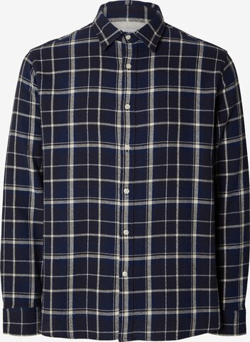 SELECTED HOMME Comfort fit Button Up Shirt in Blue: front