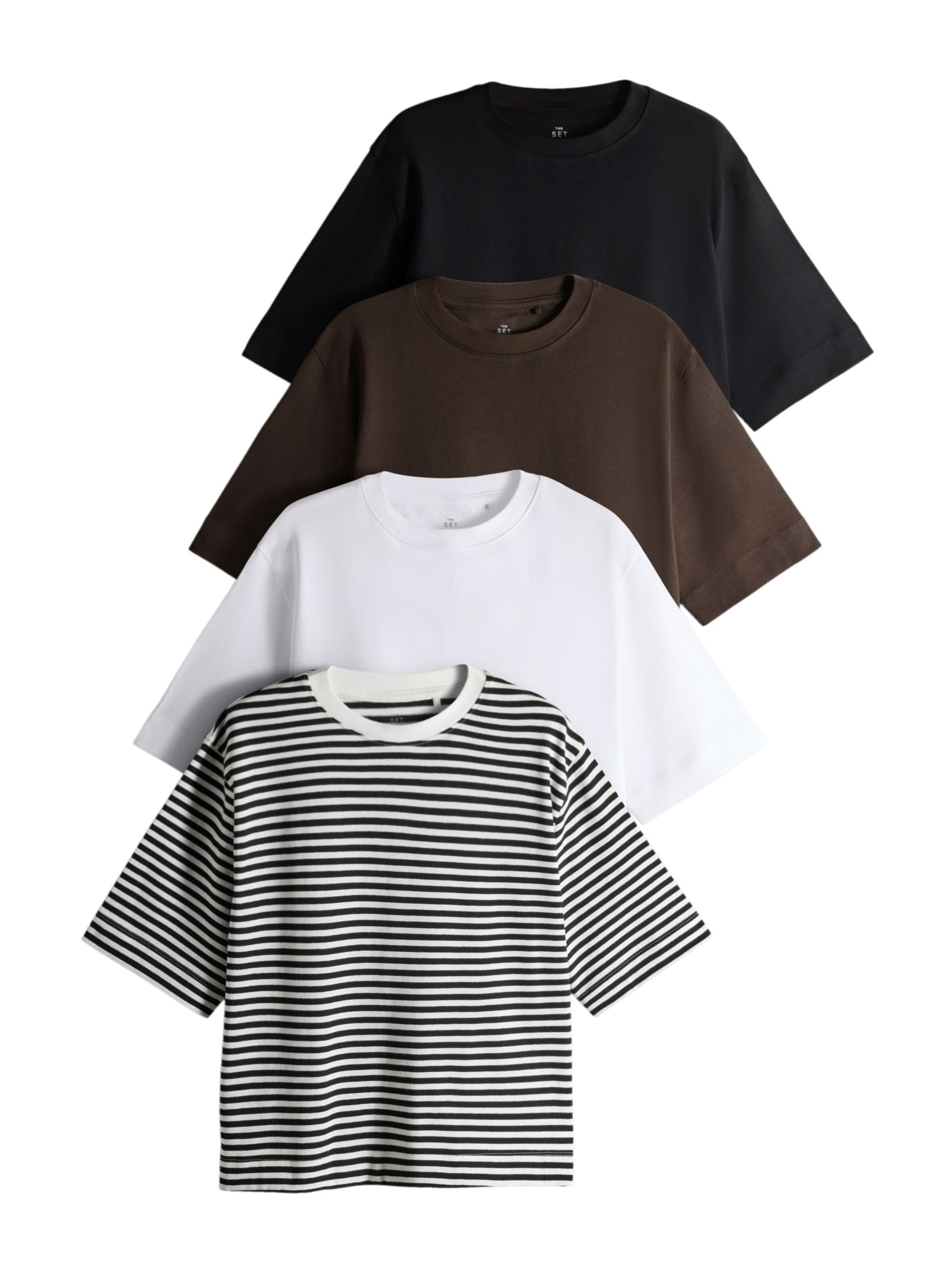 The Set T-Shirt in Braun: Vorderseite