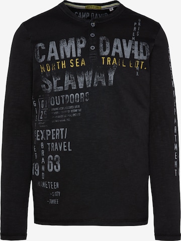 melns CAMP DAVID T-Krekls: no priekšpuses