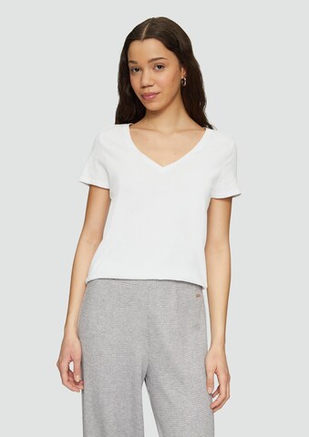 T-shirt QS en blanc : devant
