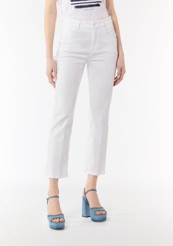 comma casual identity Boot cut Jeans in White