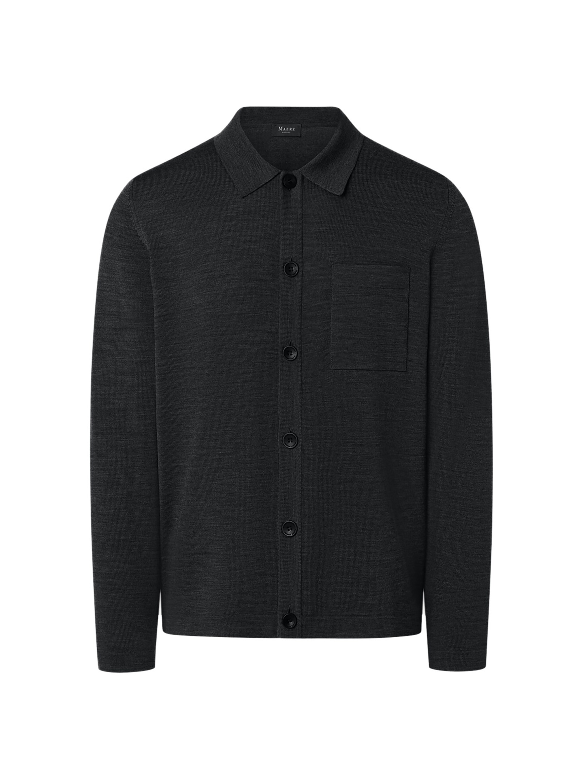 Vestes en maille MAERZ Muenchen en noir : devant