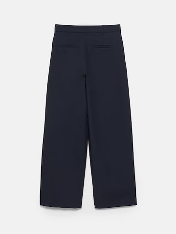 Pull&Bear Wide Leg Hose in Blau