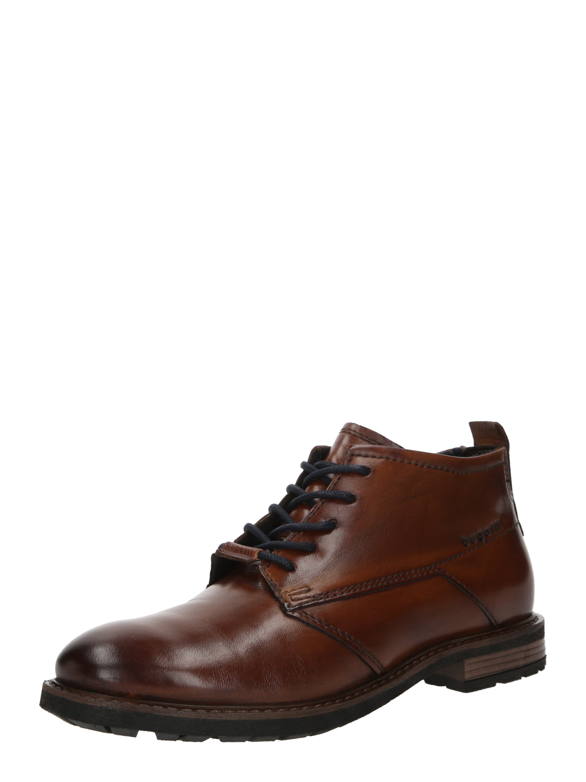 bugatti Lace-Up Boots 'Lobo' in Brown: front