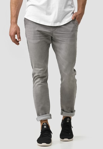 INDICODE JEANS Slimfit Jeans 'Alban' in Grijs: voorkant