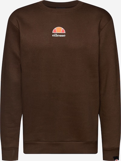 ELLESSE Sweatshirt in dunkelbraun / orange / rot / weiß, Produktansicht