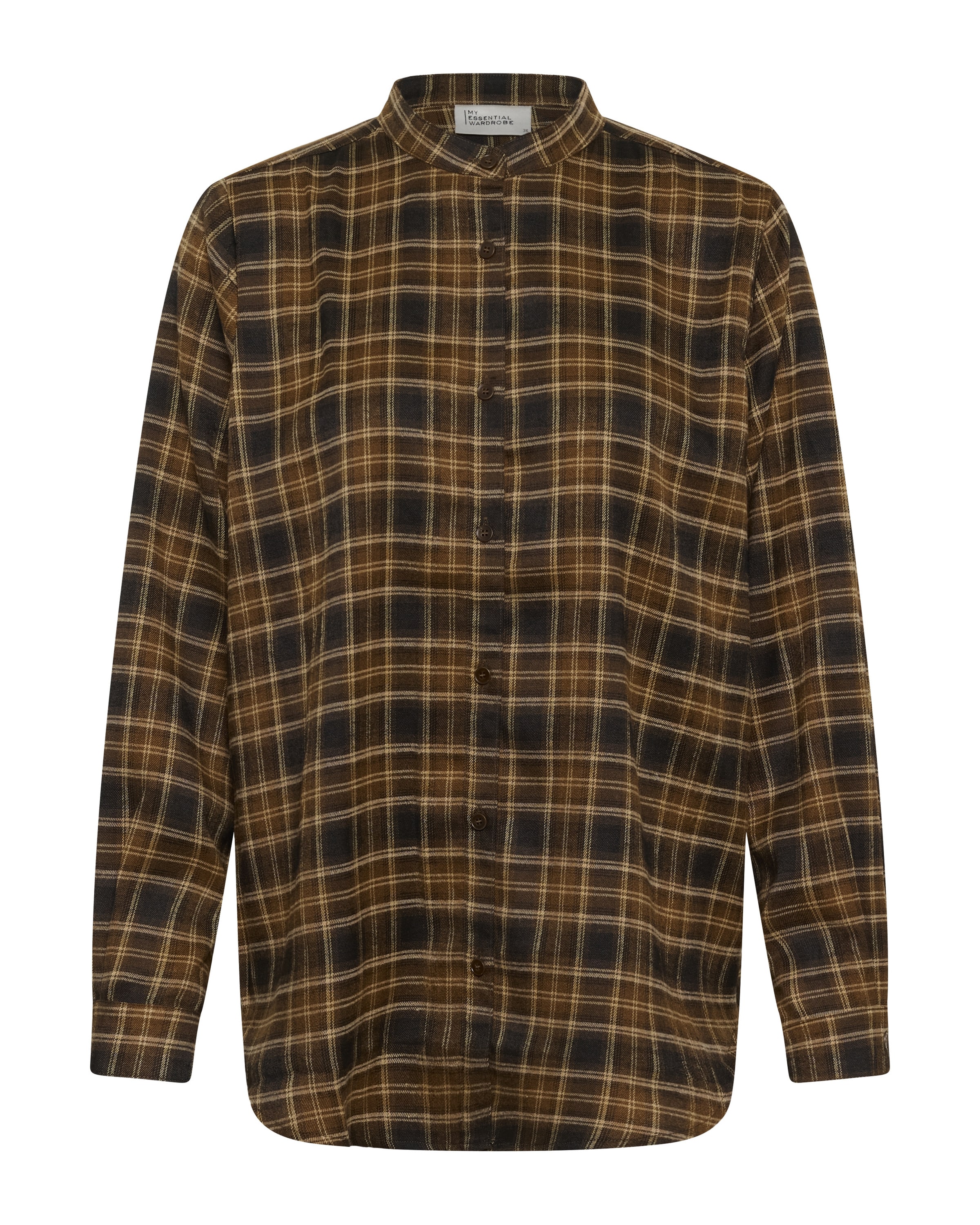 My Essential Wardrobe Shirt 'Mateo' in XS in Cappuccino / Dark brown / Mottled brown, Item view