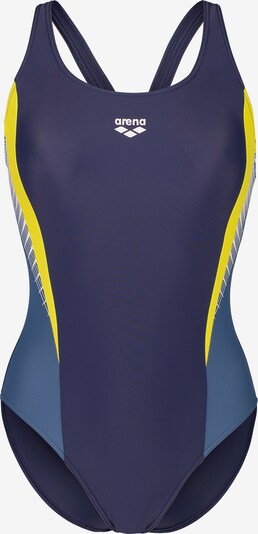 ARENA Jednodijelni kupaći kostim 'Threefold' u mornarsko plava / tamno plava / limeta / bijela, Pregled proizvoda
