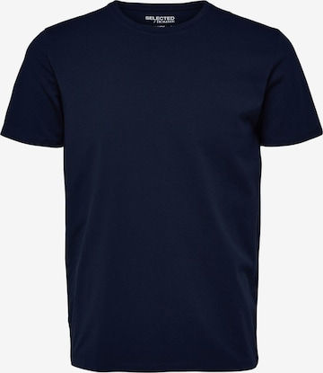 T-Shirt 'Ael' SELECTED HOMME en bleu : devant