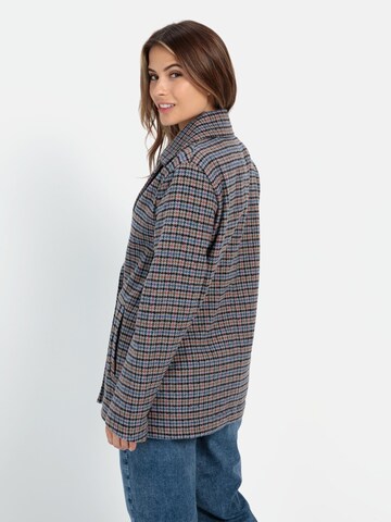 CAMEL ACTIVE Oversized Blazer mit kariertem Muster in Blau