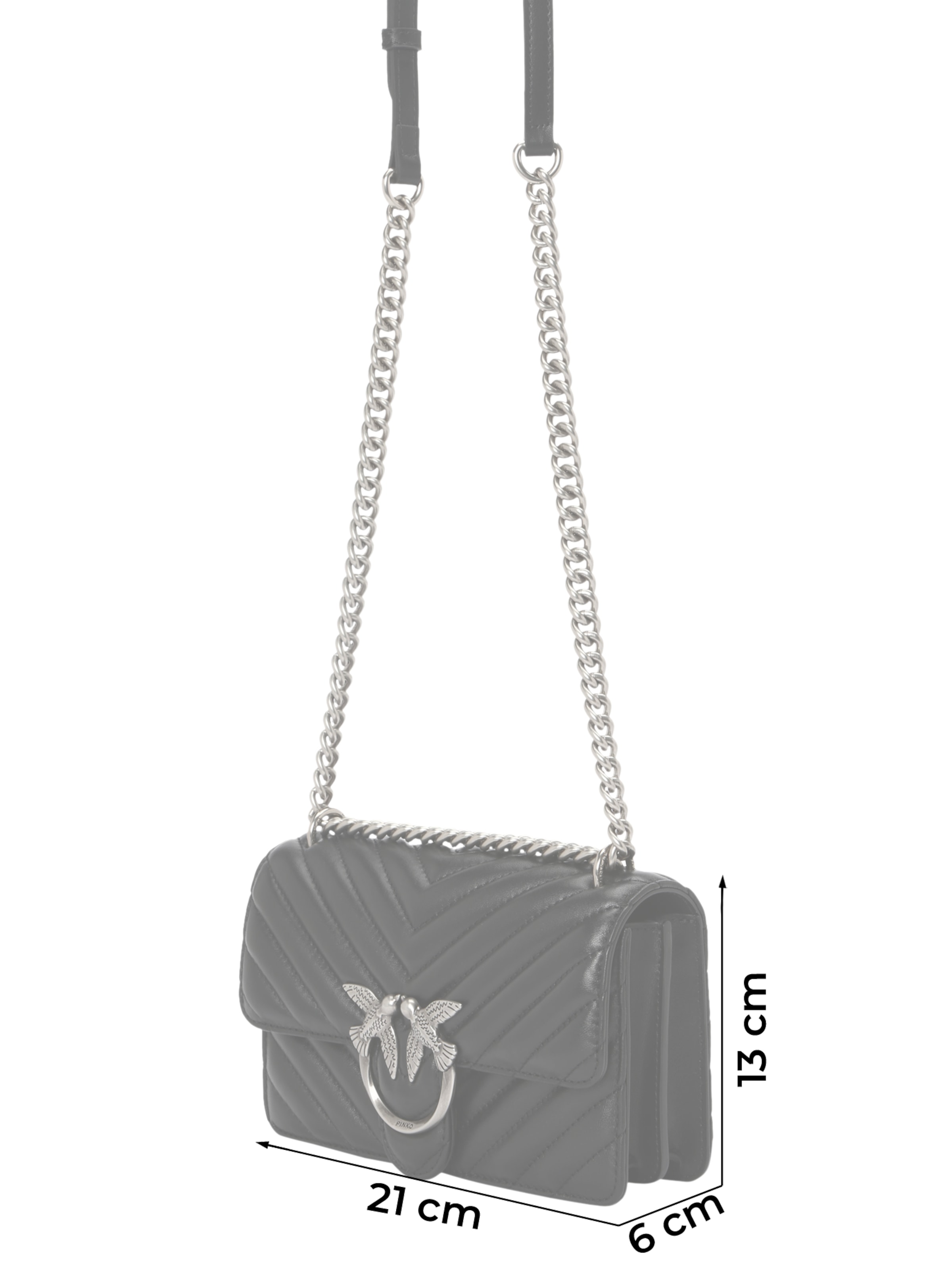 PINKO Skuldertaske 'Love One' i sort