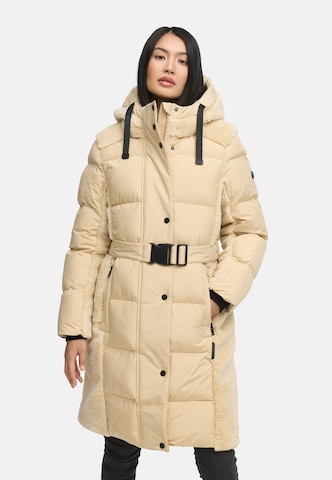 NAVAHOO Wintermantel in Beige: voorkant