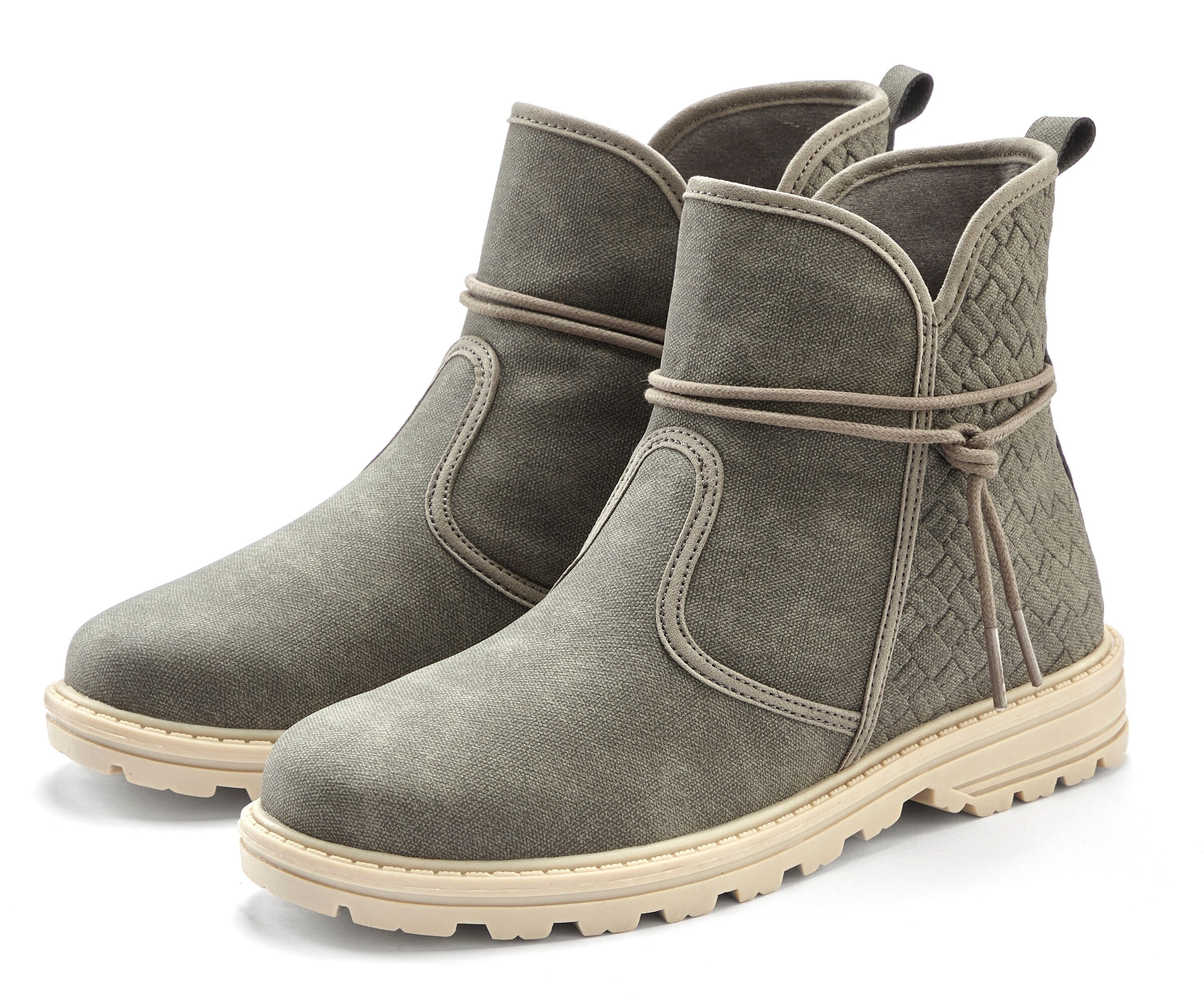 VIVANCE Botki w kolorze szary