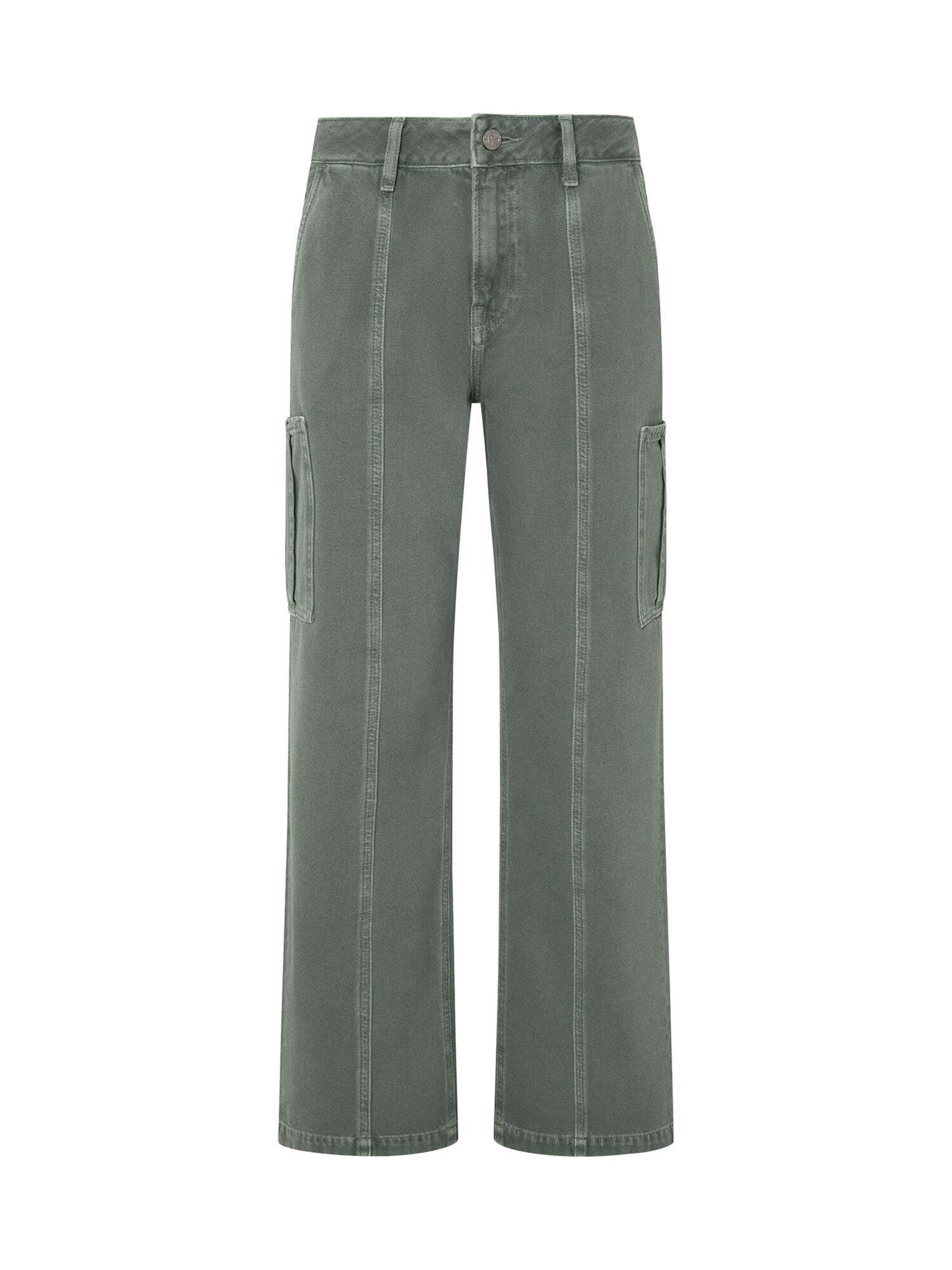 Pepe Jeans Pleated Jeans in Green: front