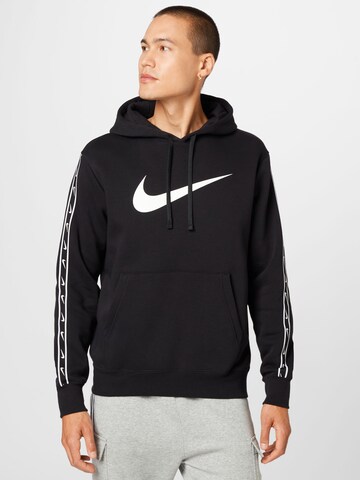 Nike Sportswear Sweatshirt 'Repeat' in Schwarz: predná strana