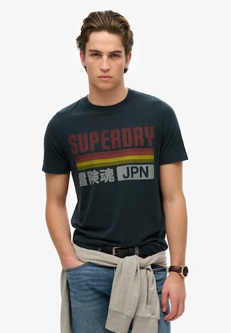 T-Shirt Superdry & Co en bleu : devant